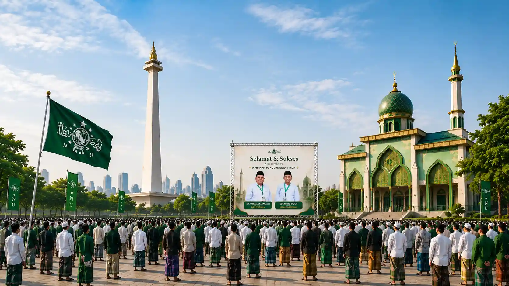 Kebersamaan pengurus dan warga PCNU Pengurus Cabang Kabupaten Sumedang
